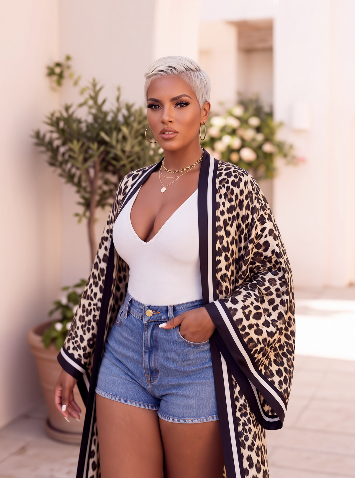LEOPARD KIMONO
