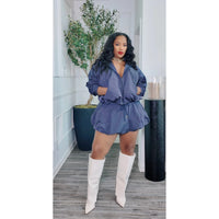 BUBBLE WINDBREAKER SET "CHARCOAL/NAVY"