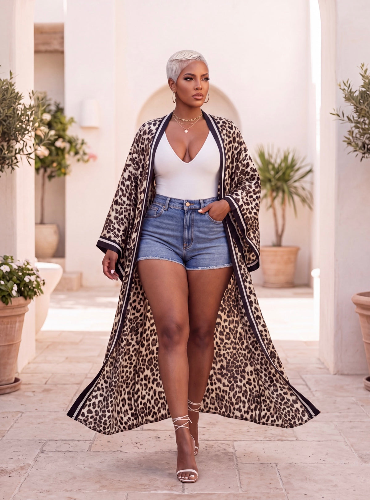 LEOPARD KIMONO
