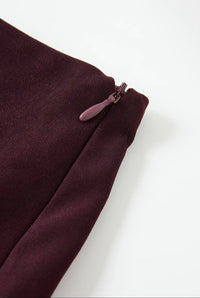 Chaos Ruffle Skirt – Asymmetric Burgundy Mini