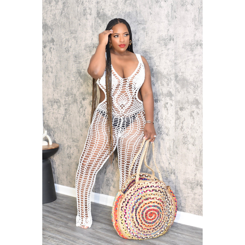 CROCHET JUMPSUIT | WHITE