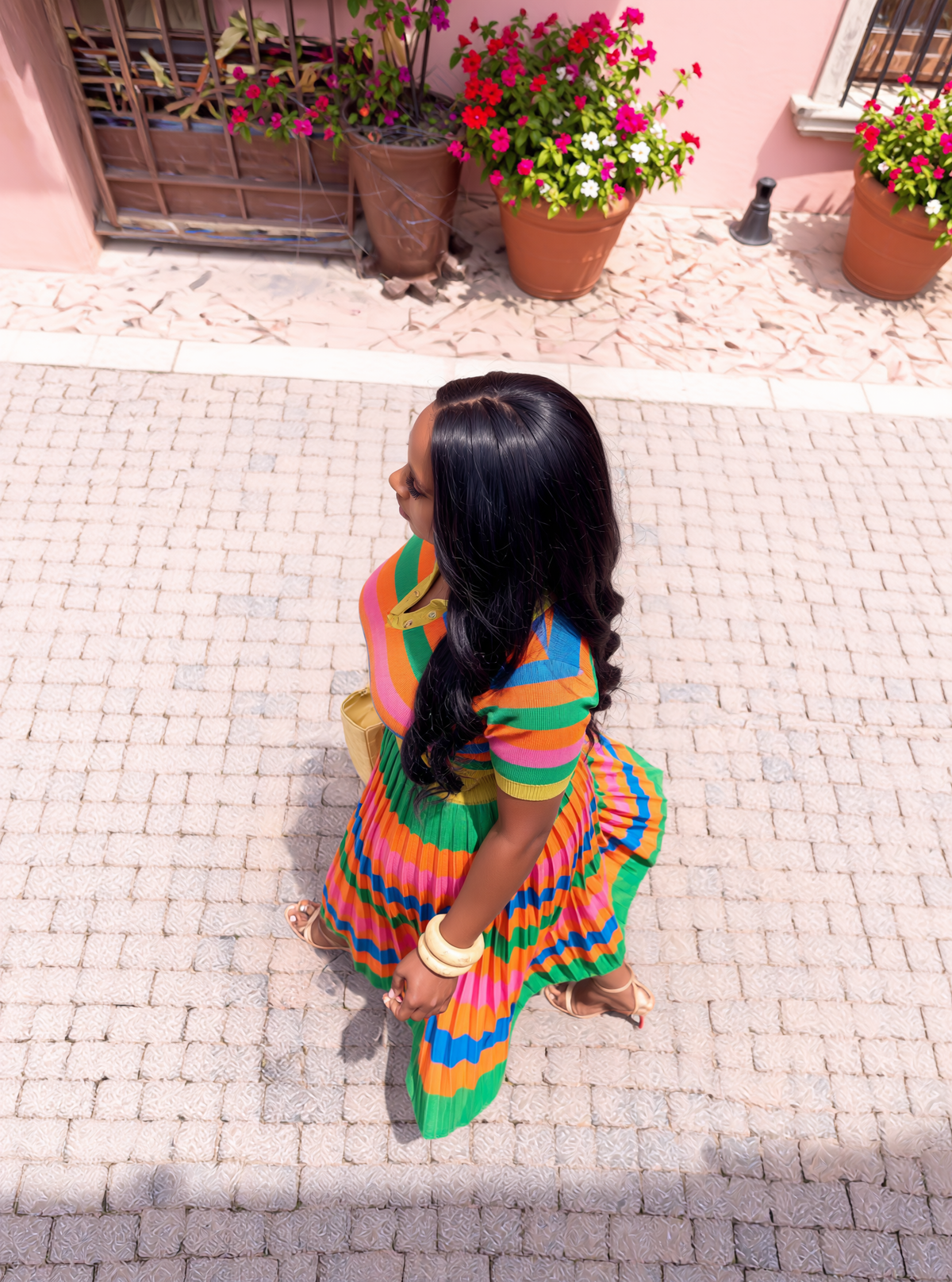 RIVIERA RAINBOW STRIPED KNIT SET
